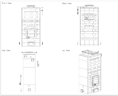 5 run heater with rear bake oven