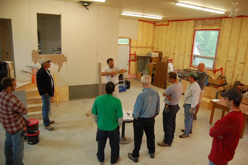 Experimental masonry hydronic heating workshop