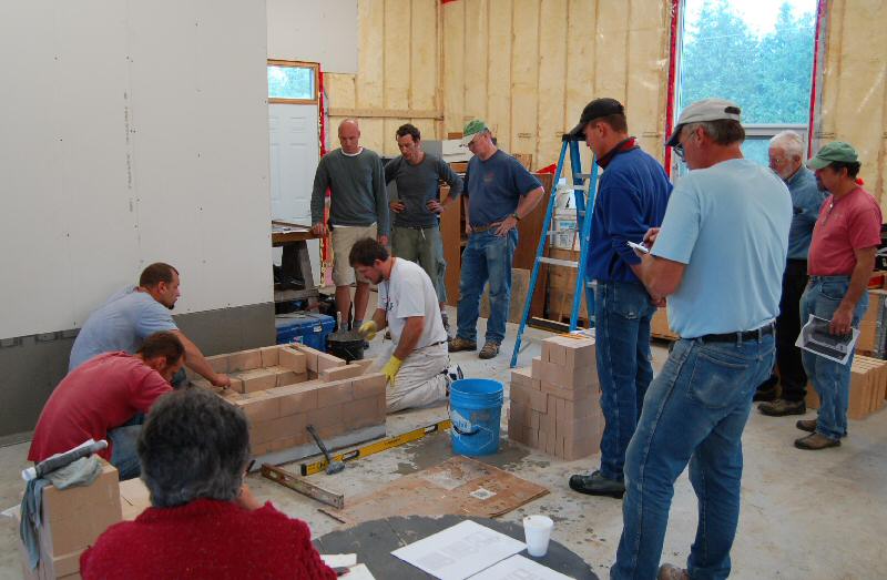 Experimental masonry hydronic heating workshop