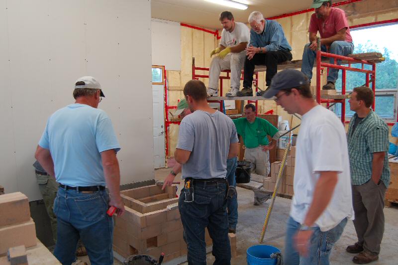 Experimental masonry hydronic heating workshop