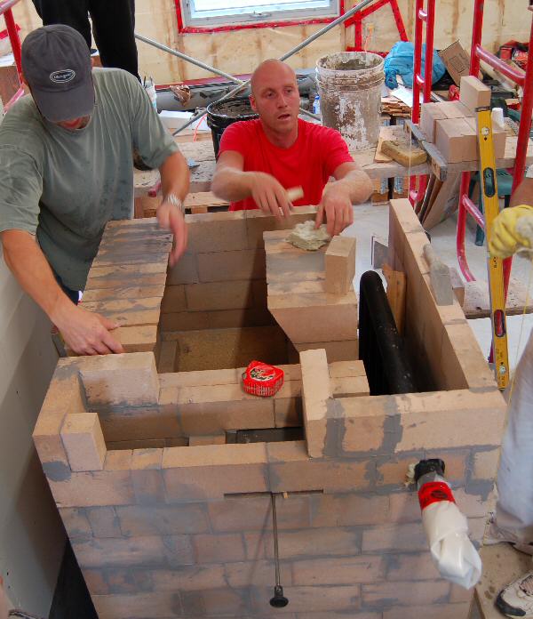 Experimental masonry hydronic heating workshop